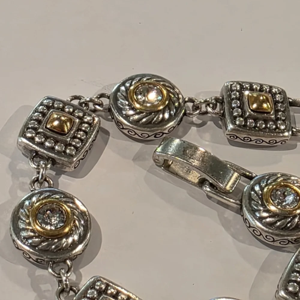 Brighton Heiress Silver and‎ Gold Plated Swarovski Crystal Bracelet